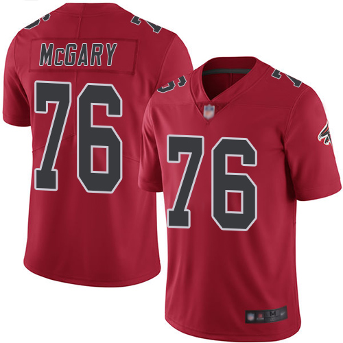 Atlanta Falcons Limited Red Men Kaleb McGary Jersey NFL Football 76 Rush Vapor Untouchable